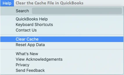 Clear Cache Option
